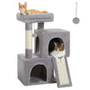 Pequlti 104cm Multi-Level Cat Tree with 2 Condos - Wood
