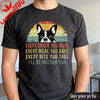 Boston Terrier Dog Every Snack You Make Summer Vintage Graphic Men T-Shirt Dog Lovers Tees Retro Dog Graphic Print Clothes