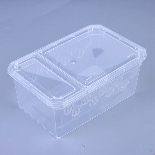 Reptile Tank Insect Spiders Tortoise Lizard Plastic Transparent Reptile Breeding Box Vivarium With Balcony Feeding Supplies