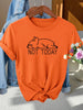 Not Today French Bulldog Women's Tee - Lazy Dog Graphic, Casual Gray Top