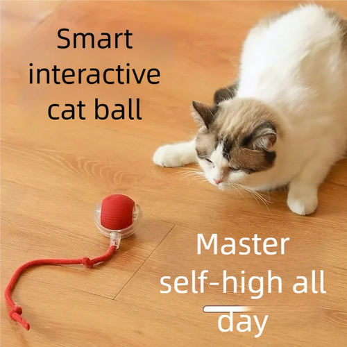 Automatic Smart Cat Toy Ball Interactive Electric Rolling Teaser USB Rechargeable Moving Bouncing Ball for Kittens Birthday Gift