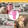 Pet Companion Pink Giant Tumbler Cup Plush Squeaky Dog Toy