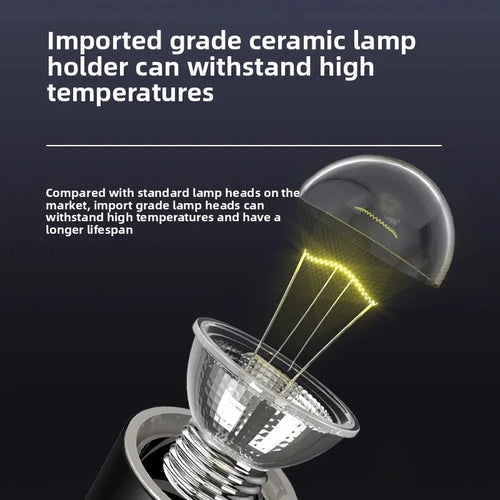 Reptile UVB Heating & Basking Light, Terrarium Insulation Lamp with Sterilization, Aquarium Sunlight Bulb for Reptile Tank