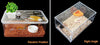 Reptile Water Food Bowl Worm Dish Ceramic Pet Bowls Anti-Escape Mini Reptile Mealworms Bowl for Lizard Bearded Dragon