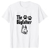 The Dogfather Funny T-shirts for Men Dog Dad T-shirt German Shepherd Dad Male Tshirts Short Sleeve Summer Oversized T Shirt Tee