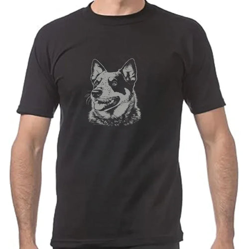 Funny Australian Dog Blue Heeler Art Graphic T-shirts Men Women's Fashion Casual Tshirt 100% Cotton Loose Oversized T Shirt
