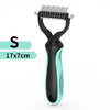 Cat Hair Removal Comb Dog Hair Removal Brush Stainless Steel Double Sided Pet Grooming Brush Removing Tangles Cat Accessories
