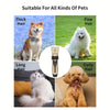 USB Rechargeable Pet Grooming Kit - Low Noise Dog Hair Trimmer