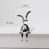 Rabbit Figurine Long-Eared Rabbit Statue Home Office Desktop Decoration Car Central Control Easter Bunny Art Ornaments