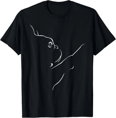 French Bulldog Illustration Line Art Bulldog Lovers T-Shirt