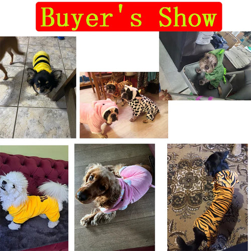 Soft Fleece Pet Dog Hoodie Jumpsuit for Small Dogs & Cats
