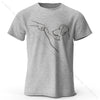 The Dog Friend Printed Modern Minimalist 100% Cotton T-Shirt, Lightweight Round Neck Short Sleeve Tee, Unisex Everyday Wear