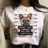 French Bulldog T Shirt Women Graphic Tee Girl Japanese Clothes Summer Short Sleeved Harajuku Streetwear Tops Aesthetic Clothes