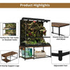 4x2x2 Reptile Enclosure Stand – 48x24 Tall Reptile Tank Stand or 120 Gallon Aquarium Stand, Bearded Dragon Cage, Snake Enclosu
