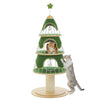 PAWZ Road Christmas Cat Tree Tower - 3 Condos Green/White 135cm