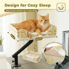 Cat Desk Bed, 360 Rotatable Cat Bed Stand for Indoor Cats, Adjustable Cat Basket, Cats Hammock for Table, Soft Cat Bed for Desk