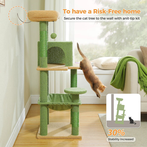 Petepela 5-Level Cat Tree Tower with Hammock and Condo
