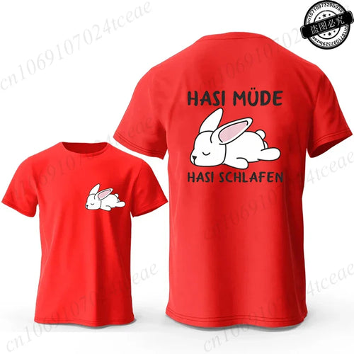 Bunny Is Tired T Shirts Lazy Bunny Shirts Cute Rabbit Graphic Tee Women Short Sleeve Casual Tops Lazy Streetwear Fashion T-shirt