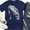 Bearded Dragon Shadow Graphic Printed Lizard Lover T Shirt Reptile Exotic Pet Gift T-Shirt Casual Fashion Harajuku Man Tshirt