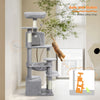 PAWZ Road Large Cat Tree Tower - 72 Multi-Level with Condo Grey