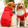 Pet Hoodies for Large Dogs Spring and Autumn Fleece Golden Retriever Sweatshirt with Hat and Zip Pocket  Pet Clothing