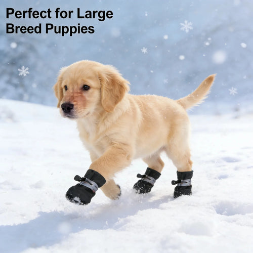 Waterproof Anti-Slip Dog Shoes - Soft Sole 5x4.2cm Cotton Boots