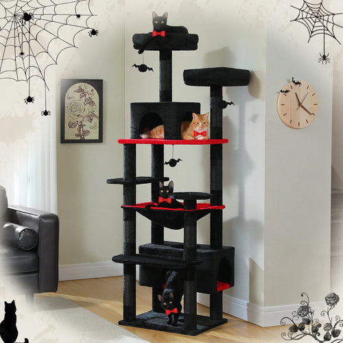 PAWZ Road Large Cat Tree Tower - 72 Multi-Level with Condo Grey