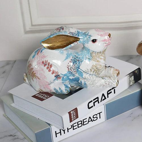 Shunmaii Lifelike Resin Rabbit Statue - Easter Bunny Ornament