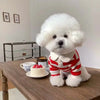 Striped Dog Shirt for Small Dogs Breathable Cotton Pet T-Shirt for Teddy Bichon Schnauzer Spring Summer Autumn Puppy Clothes