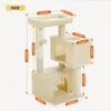 PAWZ Road Large Multi-Level Cat Tree with Condo and Hammock