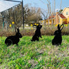 Rabbit Art Sculpture – Hollow Wrought Iron Figurines, Dust Proof and Realistic Rabbit/Squirrel for Garden, Home, and Yard