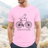 Dachshund Bicycle Printed Graphic T Shirts For Men Casual O Neck Short Sleeve T-Shirts Fashion Streetwear Vintage Male Tops