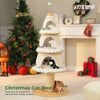 PAWZ Road Christmas Cat Tree Tower - 3 Condos Green/White 135cm