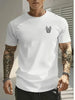 Minimal French Bulldog Chest Print Graphic Tee Men Breathable 100% Cotton Perfect Summer Streetwear Trendy Understated Casual