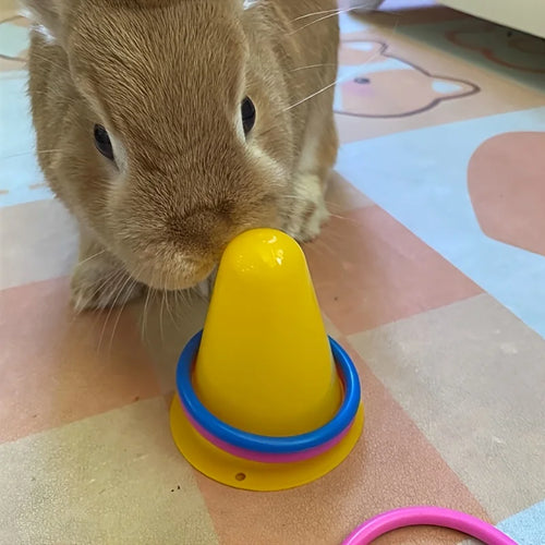 Rabbits Have Toys Ice Cream Cone Shaped Pet Rabbit Ferrule Toy To Relieve Boredom Chew Toys Toss Games Interactive Training Toy