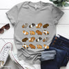 Kawaii Cartoon Guinea Pig Print T Shirt Women Fashion T Shirt Casual Tops 90s Girls Ladies Female Short Sleeve Cute Graphic Tees