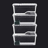 Reptile Tank Insect Spiders Tortoise Lizard Plastic Transparent Reptile Breeding Box Vivarium With Balcony Feeding Supplies