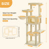 PAWZ Road Large Multi-Level Cat Tree - 186cm Wood Tower