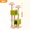 PAWZ Road Cactus Cat Tree - 133cm Tower with 2 Condos & Perches