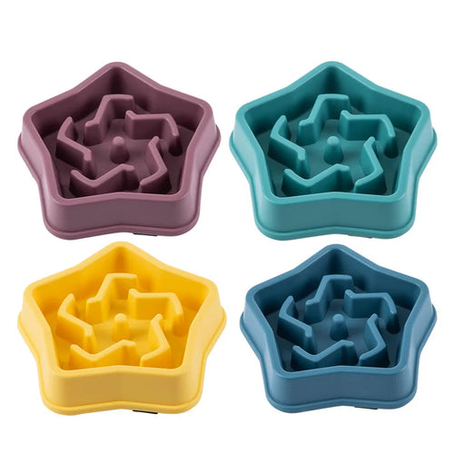 Anti-Choking Slow Feeder Dog Bowl - Non-Slip Plastic Maze Bowl