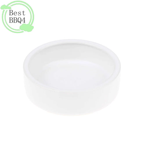 (BBQ4)Reptile Food Bowl Anti-Escape Ceramic Feeder Dish Black Reptile Water Bowl For Hermit Crab Gecko Chameleon Corn Snake