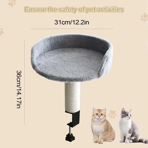Cat Bed for Desk 360 Rotating Hammock for Cat Desk Clamp Kitten Bed for Kittens Pets Animals Indoor Home Apartment Living Room