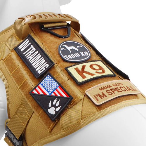 Embroidered Service Dog Patch — Removable Velcro ID Tag for Dog Vests, Harnesses & Tactical Gear