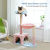 Petepela Flower Cat Tree - 89cm Tower with Hammock & Condo