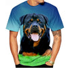 Dog T-Shirts Rottweiler 3D Print Men Women Streetwear Short Sleeve Round Neck T Shirt Casual Tops Harajuku Tees Men's Clothing