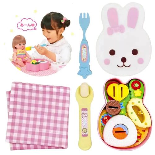 Rabbit Shape Pretend Play Food Set - Kawaii Lunch Box Toy
