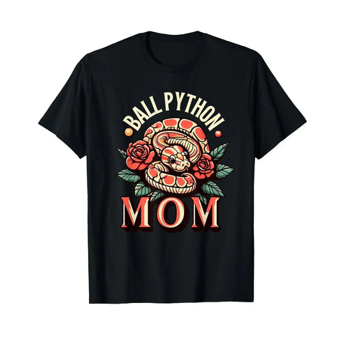 Ball Python Mom T Shirt Snake Reptile Herpetology vintage Washed fashion Comfortable homme Slightly Unisex streetwear