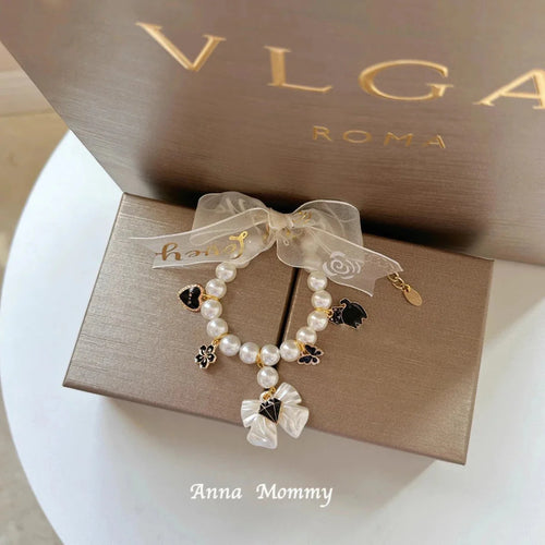 Pet Jewelry Accessories Fine Chic Pearl Beaded Necklace Bib Flower Bow Pendant Collar For Small Medium Dog Poodle Puppy Supplies