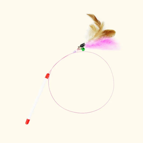 Simulation Feather Bird Interactive Cat Toys Funny Bird with Bell Cat Stick Toy for Kitten Playing Teaser Wand Toys Cat Supplies