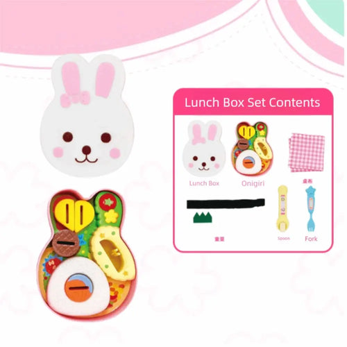 Rabbit Shape Pretend Play Food Set - Kawaii Lunch Box Toy